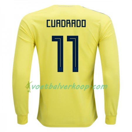 Colombia Cuadrado 11 Thuisshirt WK voetbal 2018 Lange Mouw Colombia Cuadrado 11 Thuisshirt WK voetbal 2018 Lange Mouw